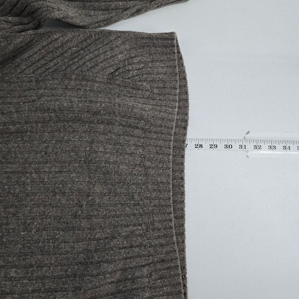 Eddie Bauer Mens Wool Blend Ribbed 1/4‎ Zip Mock Neck Sweater Pullover Large - Picture 4 of 6